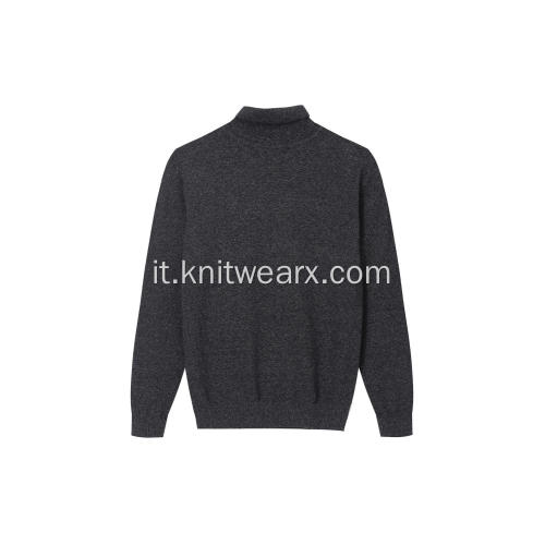 Pullover dolcevita lavorato a maglia basic da uomo